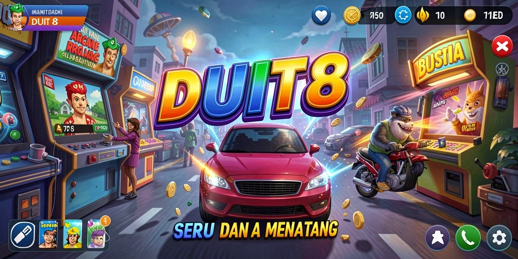 Tangkapan layar menunjukkan gameplay seru dan menantang di DUIT8.