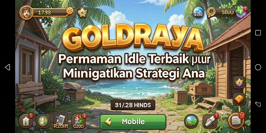 Screenshot gameplay dari <strong>GOLDRAJA</strong> yang menunjukkan aksi pengelolaan kerajaan yang seru.