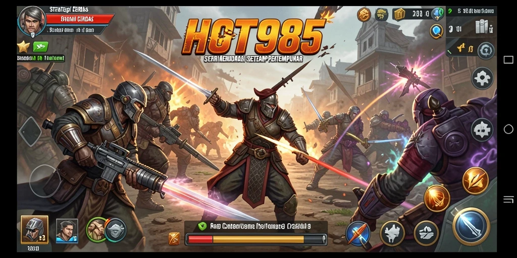 Tampilan gameplay yang mendebarkan dari HOT985 dengan strategi menarik.