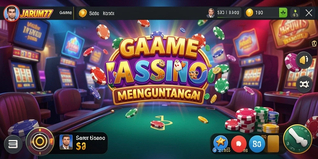 Tampilan seru gameplay JARUM77 dengan koleksi permainan Kasino.