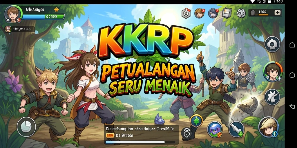 Tampilan gameplay seru dari <strong>KKRP</strong> dengan karakter anime yang menarik.