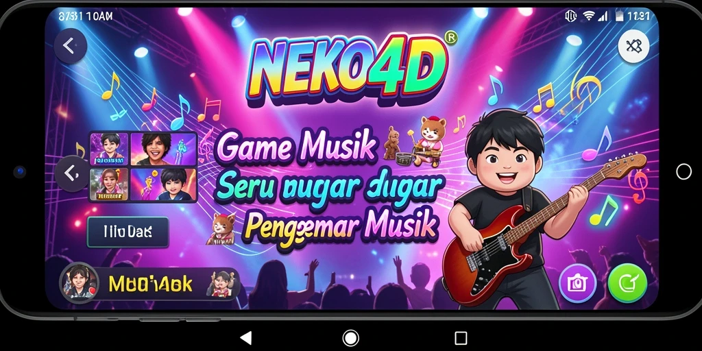 Screenshot gameplay menampilkan pengalaman menyenangkan bermain musik.
