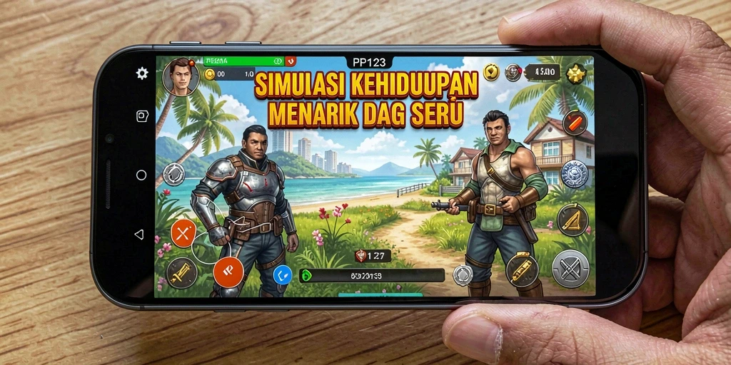 Tampilan menarik dari gameplay PP123 yang menggambarkan aktivitas sehari-hari.