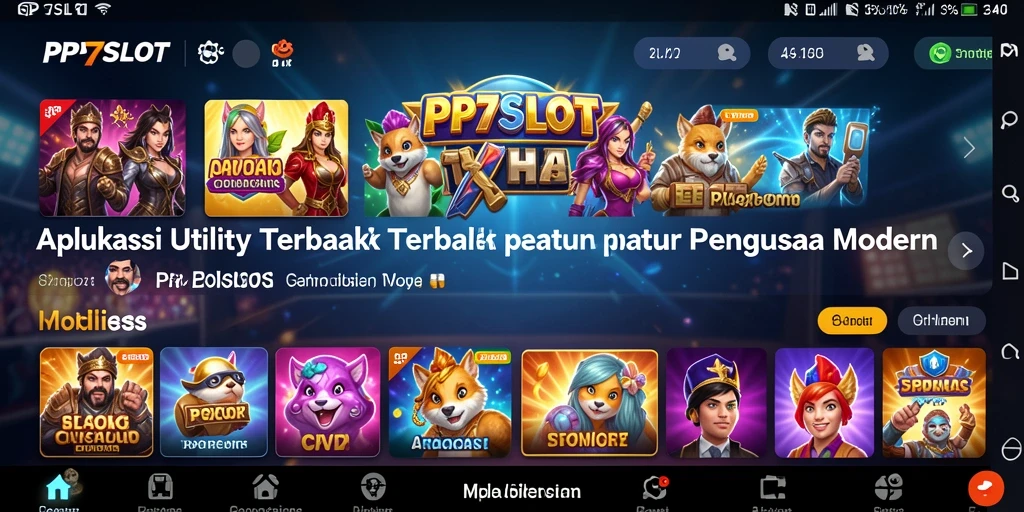 Tampilan menyeluruh PP7SLOT yang menunjukkan berbagai fitur Utility.