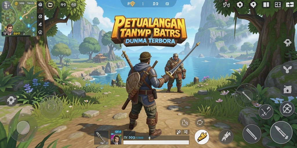 Screenshot gameplay RP99 menunjukkan petualangan seru di dunia terbuka.