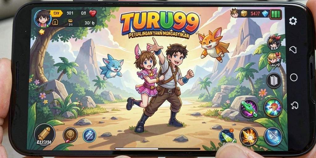 Tangkapan layar gameplay yang memukau dari TURU99.
